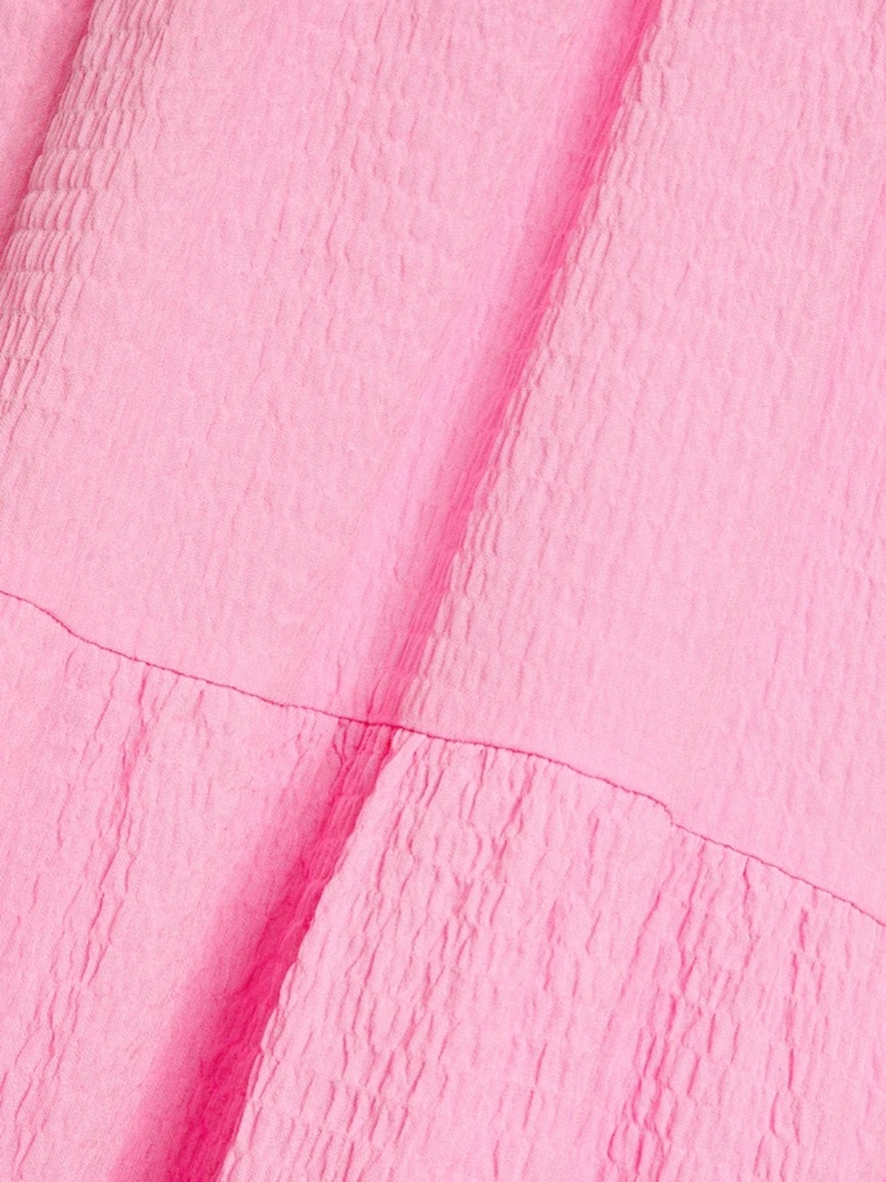 Lulu's Let the Sun Beam Pink Tie-Straps Tiered Midi Dress With Pockets - Picture 5 of 13
